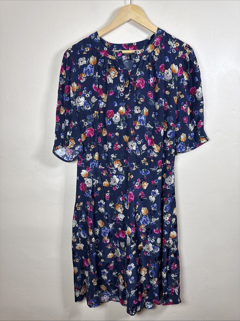 Lauren Ralph Lauren Womens Floral Dress 14 Black Label Preppy Feminine Twee